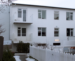 Exterior view of Astro Apartments in central Reykjavik.