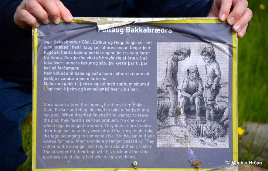 The warm Footbath of the Bakkabræður brothers in Svarfaðardalur Valley