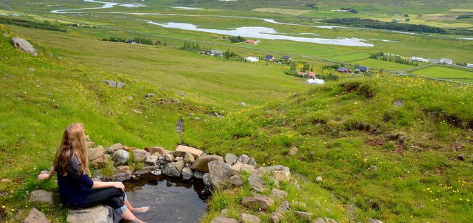 The warm Footbath of the Bakkabræður brothers in Svarfaðardalur Valley