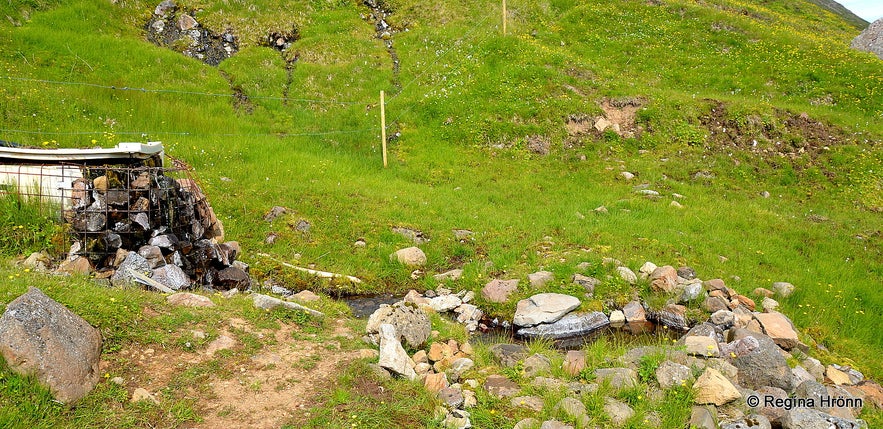 The warm Footbath of the Bakkabræður brothers in Svarfaðardalur Valley