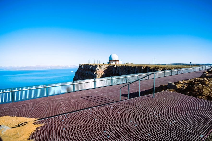 Bolafjall Cliff Viewing Platform in Iceland’s Westfjords, a scenic stop among the best things to do in Isafjordur.