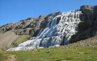 The Dynjandi waterfall in the Westfjords.