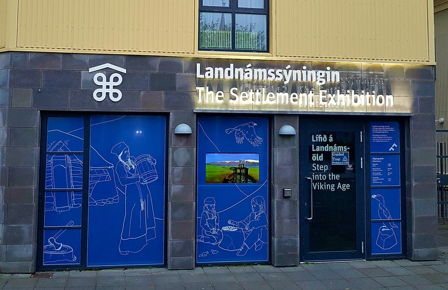 Entrance to the Settlement Exhibition in Reykjavik