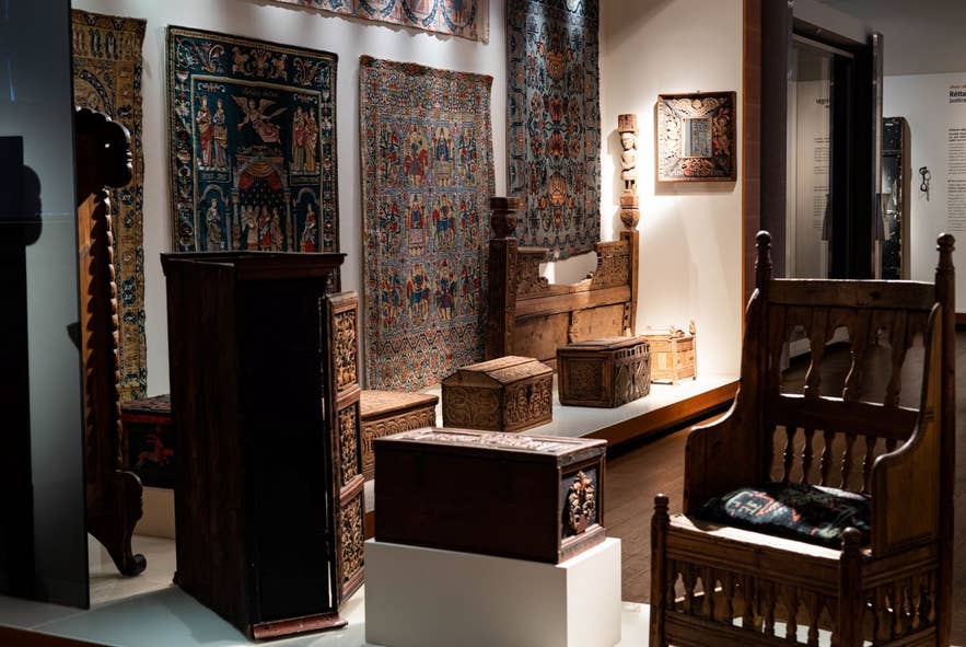 Una vetrina al Museo Nazionale d'Islanda Una vetrina al Museo Nazionale d'Islanda