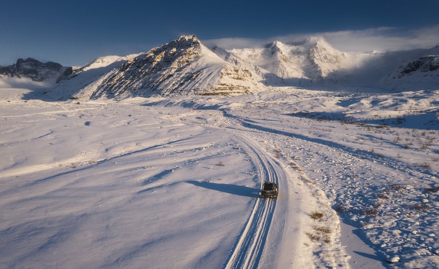 It's best to rent a 4x4 car when driving in winter in Iceland