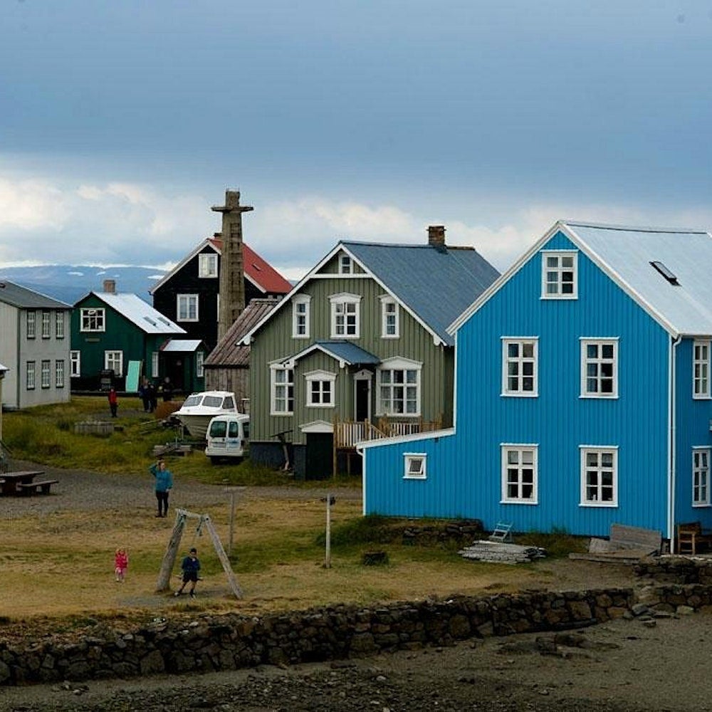 Flatey island is best known for its traditional colorful houses.