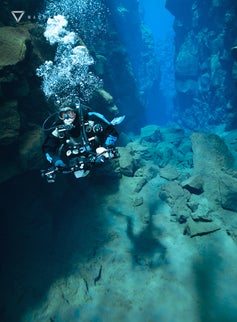 Dry suit diving in Iceland