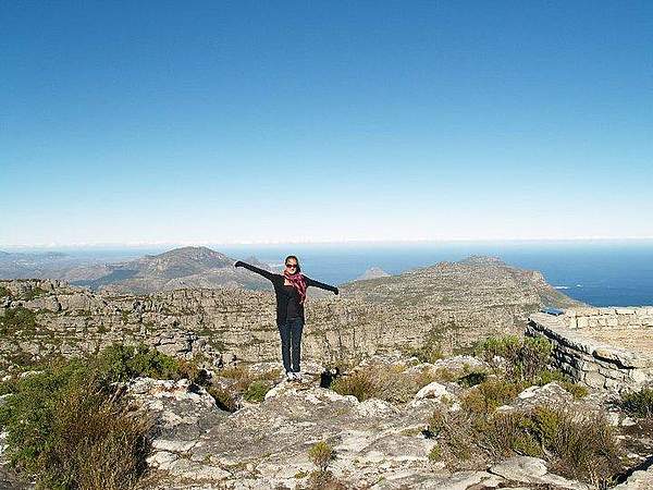 on top of Table Mountain in Cape Town, South Africa