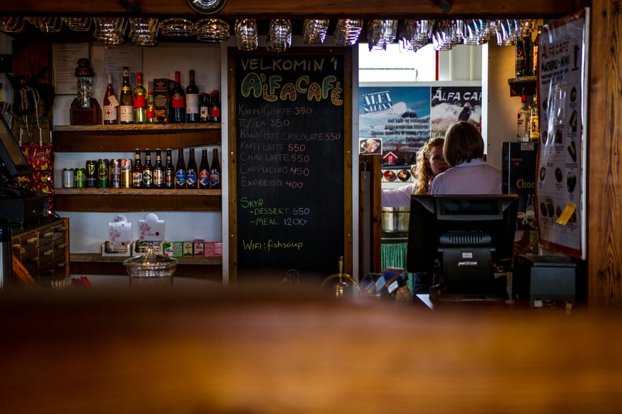 Cozy cafe in Iceland serving skyr-based desserts and pastries.