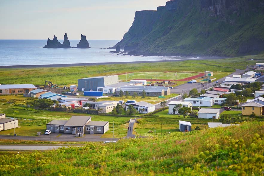 Restaurants in Vík, Iceland, are popular stops for travelers after exploring Reynisfjara beach and Dyrhólaey peninsula. Restaurants in Vík, Iceland, are popular stops for travelers after exploring Reynisfjara beach and Dyrhólaey peninsula.