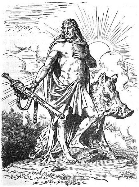 Freyr and his wild boar