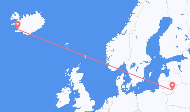 Litauen til Island