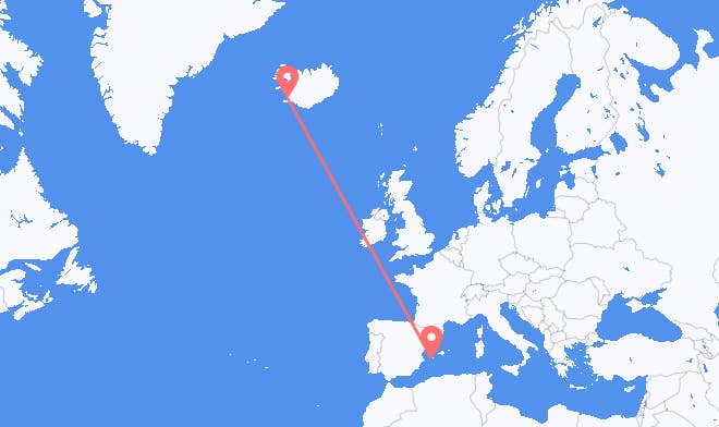Ibiza a Reikiavik