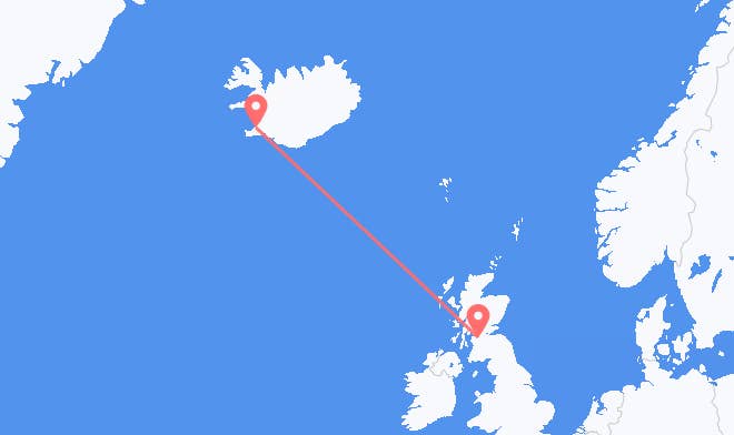 Glasgow to Reykjavik