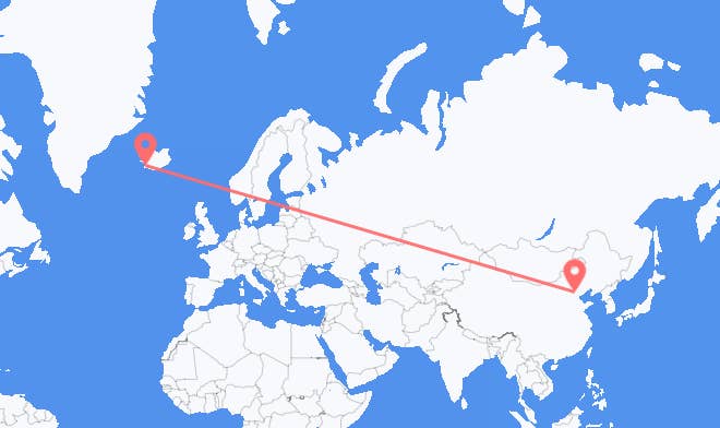 中国 目的地 冰岛