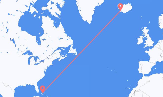 Nassau to Reykjavik