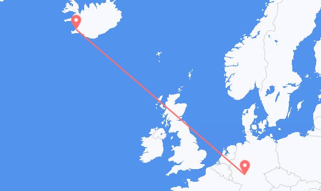 Frankfurt am Main nach Reykjavik