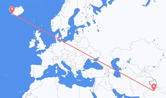 New Delhi to Reykjavik