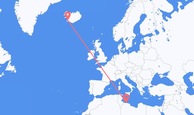 Tripoli to Reykjavik