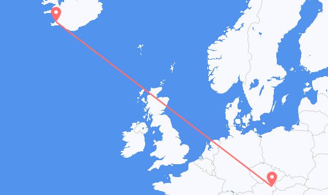 Wien til Reykjavik