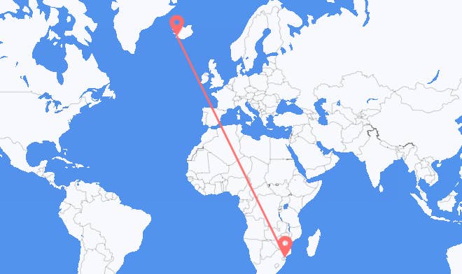 Maputo to Reykjavik