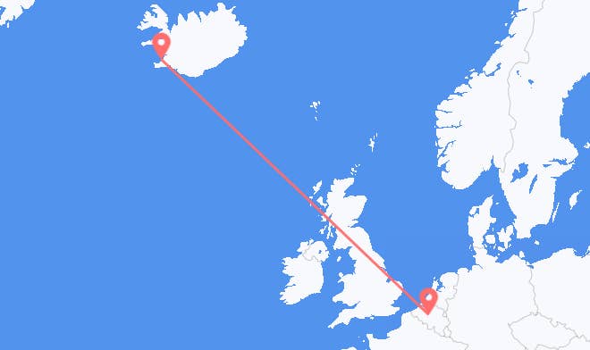 Belgique vers l’Islande