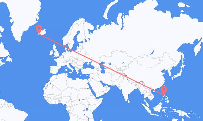 Manila to Reykjavik