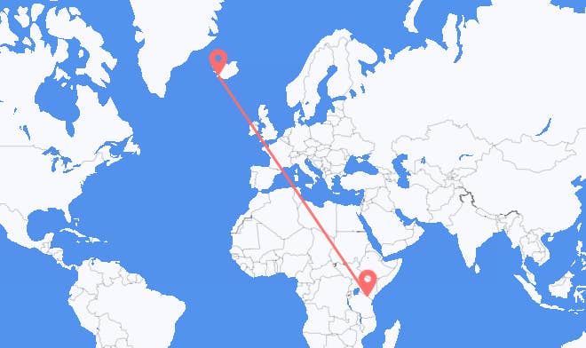 Mount Kilimanjaro to Reykjavik