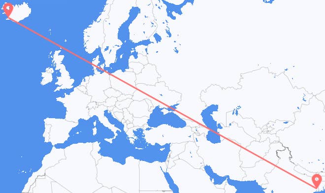 Kolkata to Reykjavik