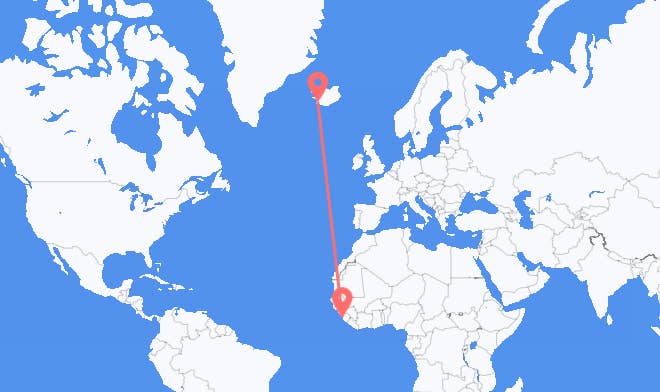 Freetown to Reykjavik