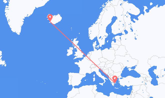 Athens to Reykjavik