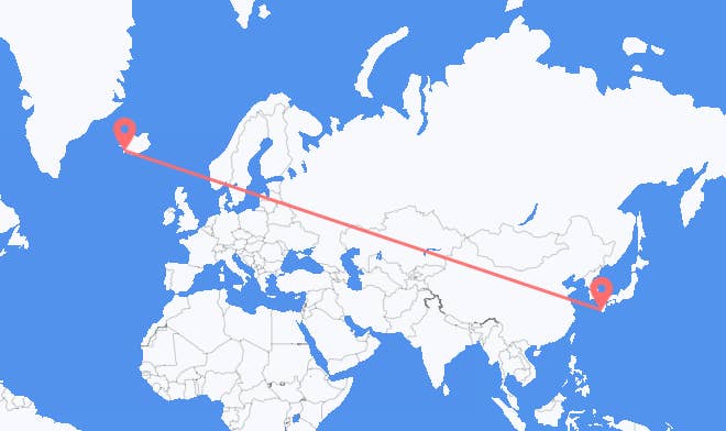Kagoshima to Reykjavik