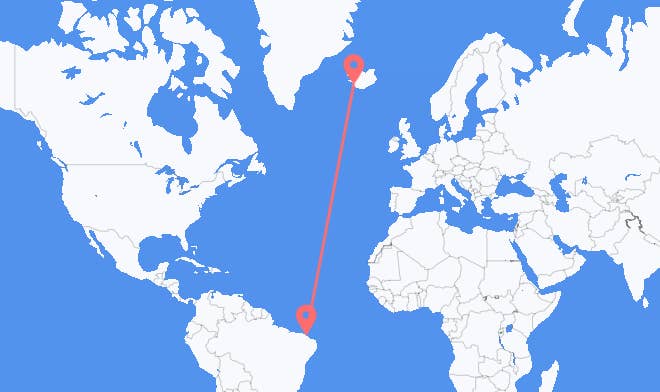 Fortaleza a Reikiavik