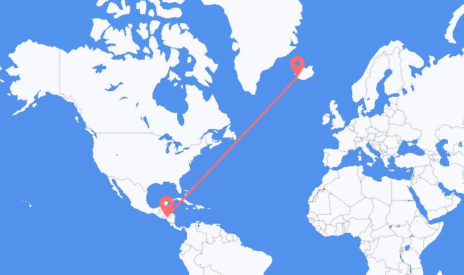 Tegucigalpa a Reikiavik
