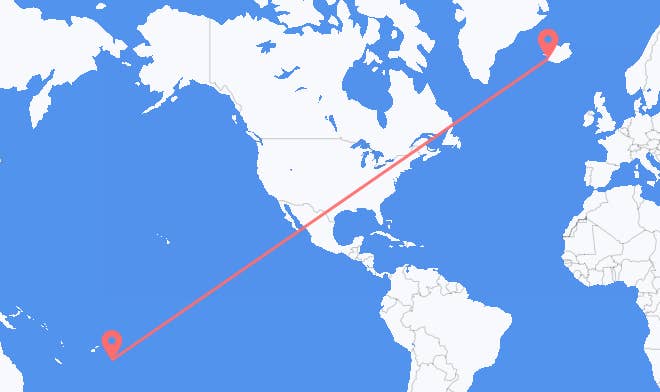 Nukuʻalofa to Reykjavik