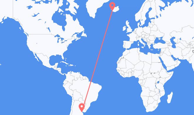 Buenos Aires til Reykjavik