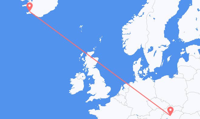 Budapest til Reykjavik