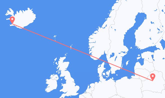 Минск в Рейкьявик