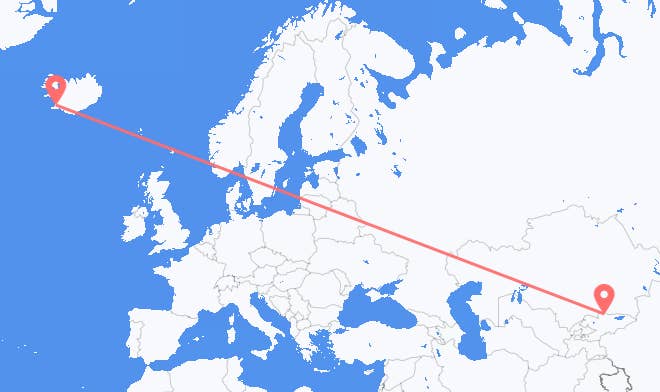 Бишкек в Рейкьявик