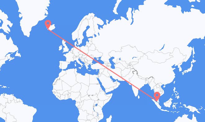 Kuala Lumpur to Reykjavik