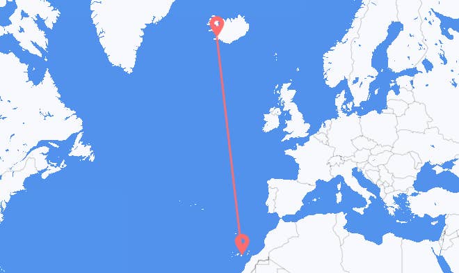 Las Palmas a Reikiavik
