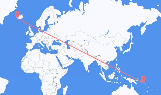 Honiara to Reykjavik