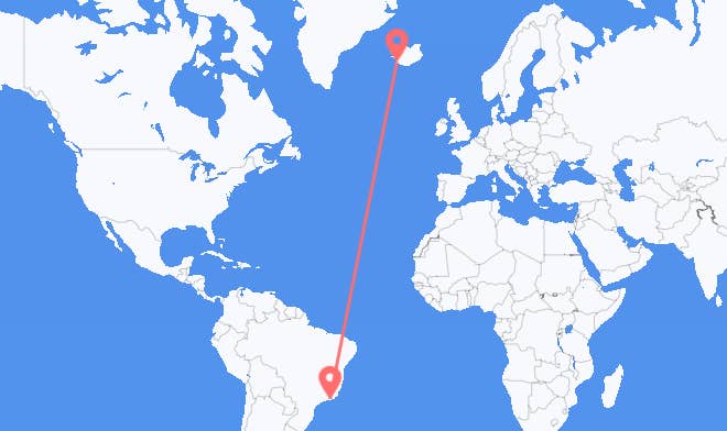 Río de Janeiro a Reikiavik