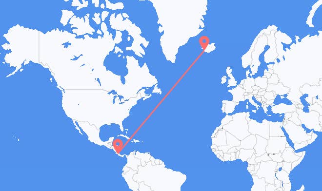 Breña Baja til Reykjavik