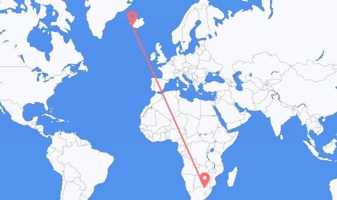 Johannesburg to Reykjavik