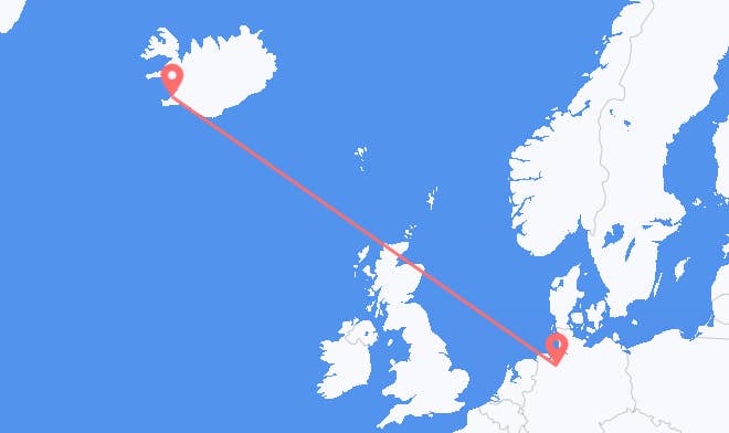 Bremen nach Reykjavik