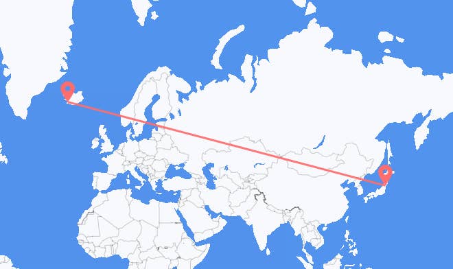 Sendai to Reykjavik